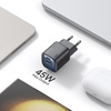MCDODO Schnellladegerät für Handys, Wandladegerät, 2x USB-C PD, 45W