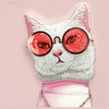 NIMMY ETUI DO IPHONE 16 6.1 GLASSES COOL CAT DESIGN Z POKROWCEM OCHRONNYM