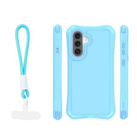 Nakładka SafePop ze smyczą do Samsung Galaxy A36 5G / A56 5G / A37 5G niebieska