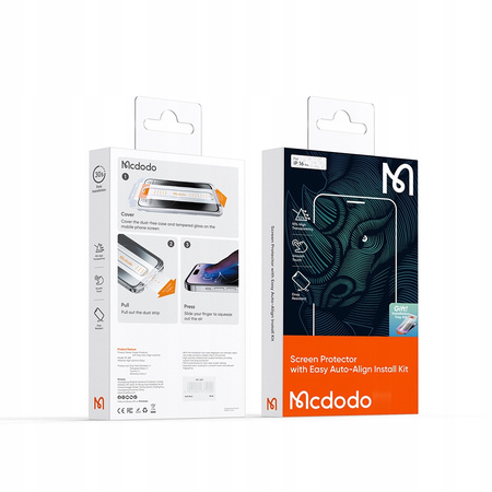 Husã MCDODO EZ PASTE din sticlã securizatã, rezistentã, pentru iPhone 16