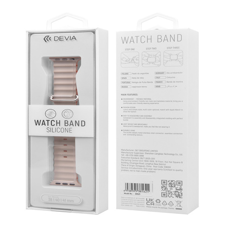 Devia pasek Deluxe Sport6 do Apple Watch 38mm/ 40mm/ 41mm/ 42mm czarny-pomarańczowy