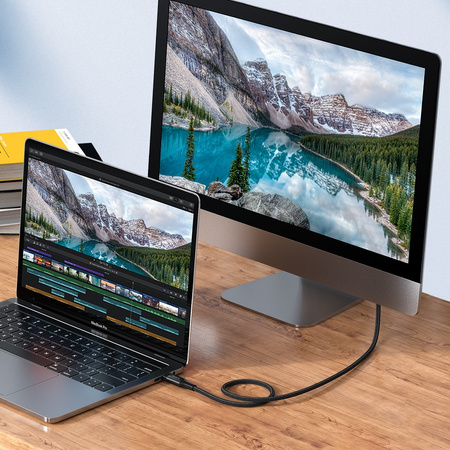 Mcdodo Thunderbolt 2 USB-C-Telefonkabel 100 W 5K 40 GB 0,8 ??m Schwarz