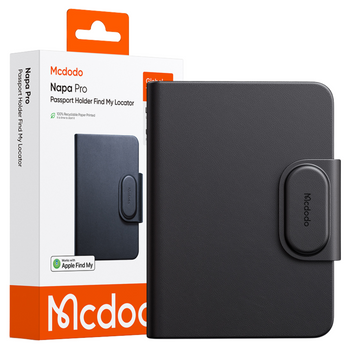 MCDODO ETUI NA PASZPORT DOKUMENTY KARTY LOKALIZATOR GPS APPLE FIND MY SKÓRA