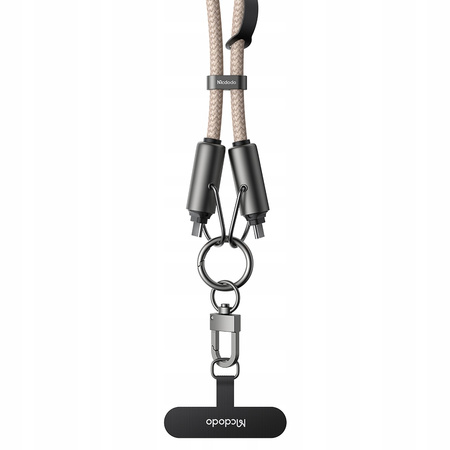 CUREA DE GÂT PENTRU TELEFON MCDODO, CU INSER?IE CROSSBODY, CABLU USB-C BEJ, 60W