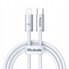 MCDODO KABEL USB-C LIGHTNING SZYBKIE ŁADOWANIE USB TYP C 36W 2M LED BIAŁY
