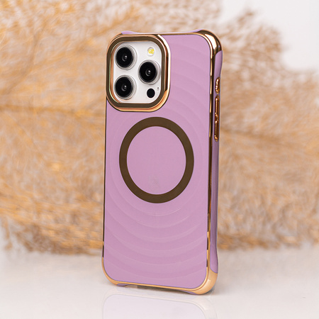 Nakładka Circle Glam Mag do iPhone 14 Pro 6,1" fioletowa