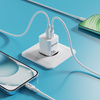 BWOO ładowarka sieciowa PD CDA156 1x USB-C 1x USB 20W biała