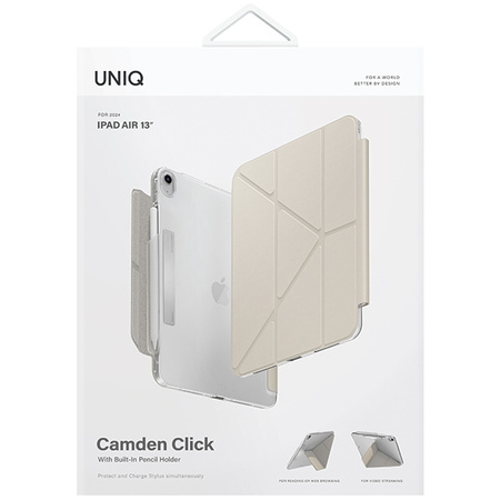 UNIQ etui Camden Click iPad Air 13 (2024/2025) beżowy/ivory