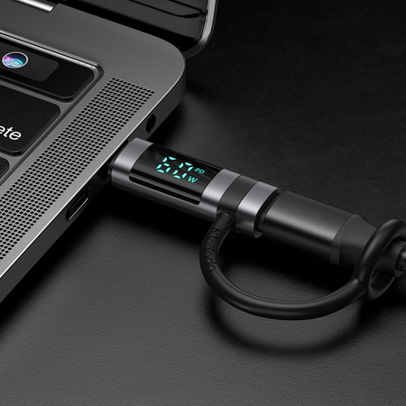 MCDODO ADAPTER PRZEJŚCIÓWKA USB-C USB TYP C DO LIGHTNING IPHONE 60W MIERNIK
