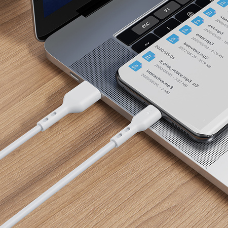 BWOO kabel USB - USB-C 1m 3A biały BO-X172C