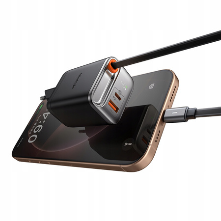 MCDODO SCHNELL-WANDLADEGERÄT NETZTEIL 3X USB-C PD USB GAN 40W 1M KABEL