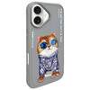 NIMMY ETUI CASE DO IPHONE 16 6.1 Z MOTYWEM CAT GLASSES STYLOWE OCHRONA