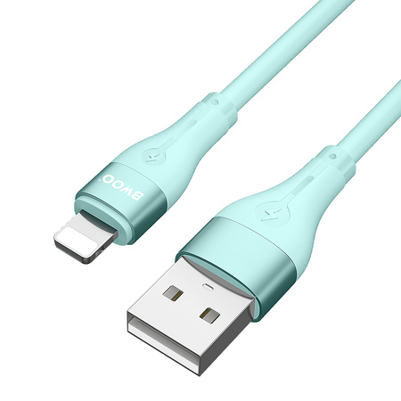 BWOO kabel X280L Minimalist Silicone 3A USB-A do Lightning zielony