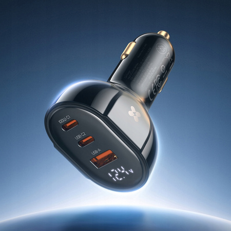 Încãrcãtor auto rapid ?i puternic MCDODO cu 3 USB-uri USB-C, indicator LED de 128 W