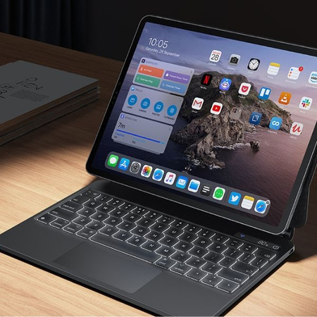 USAMS Etui ochronne z klawiaturą iPadPro 12,9 czarny/black Miaoke Series IPP12MG01 (US-BH876)