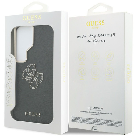 Etui Guess Grained Big 4G Metal Logo do Samsung Galaxy S26 Ultra czarny