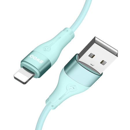 BWOO kabel X280L Minimalist Silicone 3A USB-A do Lightning zielony