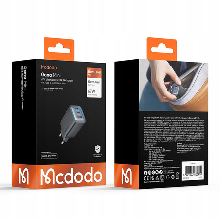 MCDODO Schnell-Wandladegerät, Netzteilwürfel, 3x USB-C PD, USB-A, GAN, 67 W
