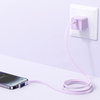 MCDODO KABEL KĄTOWY USB-C LIGHTNING PŁASKI 36W DO IPHONE 13 14 FIOLETOWY 2M