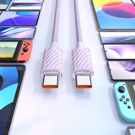 Mcdodo Mocny Super Szybki Kabel Usb-C Pd 100W 2M Fioletowy