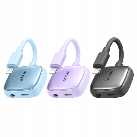 Adapter, adaptor, mini jack, for iPhone , purple, McDodo