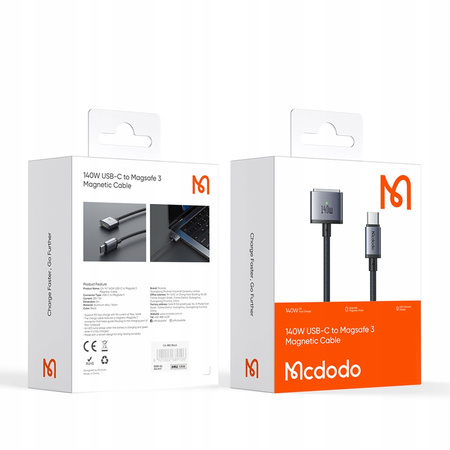 Mcdodo Kabel für MacBook USB-C Magsafe 3 140W 2M
