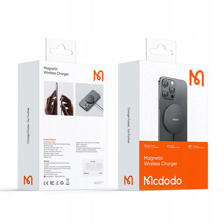 MCDODO ŁADOWARKA INDUKCYJNA BEZPRZEWODOWA DO MAGSAFE IPHONE 12 13 14 15 15W