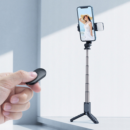 Kijek selfie stick do telefonu Mcdodo Tripod statyw Bluetooth czarny