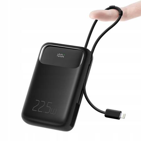 MCDODO POWERBANK 10000 mAh MIT USB-DISPLAY USB-C 22,5 W + LIGHTNING-KABEL