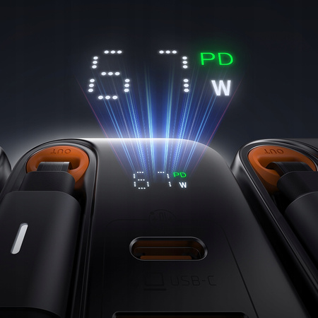 MCDODO SZYBKA ŁADOWARKA SIECIOWA ZASILACZ 2X USB-C USB-A PD GAN 67W BIAŁA