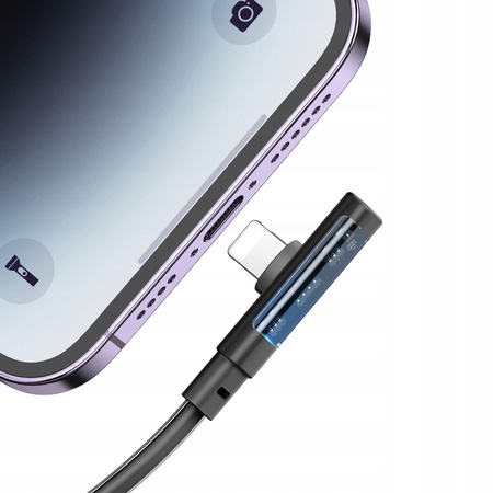 Cablu USB-C Lightning Mcdodo cu înclinare rapidã, 36W, 1,8 m, negru