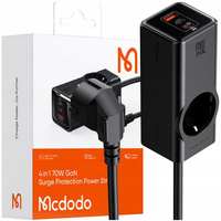 MCDODO Netzladegerät-Steckdosenleiste GAN 1xUSB 2xUSB-C 1xAC 70W