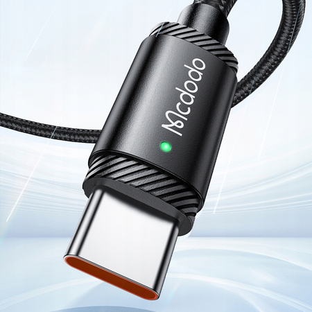 MCDODO USB-C-Kabel zum Schnellladen für Samsung und Xiaomi Typ C, 6 A, 120 W, 2 m, LED
