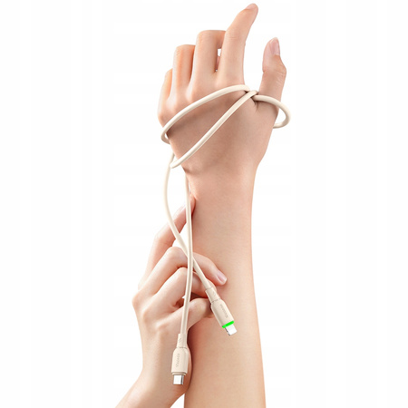 MCDODO ŁADOWARKA KABEL USB-C LIGHTNING SZYBKIEGO ŁADOWANIA DO IPHONE 1M LED