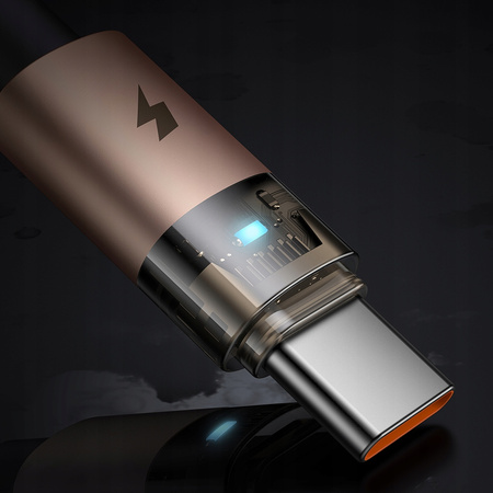 MCDODO KABEL USB-A USB-C SZYBKIE ŁADOWANIE USB TYP C 6A 100W 1M LED ZŁOTY