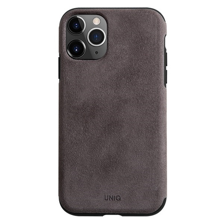 UNIQ ETUI SUEVE DO IPHONE 11 PRO MAX POKROWIEC Z NATURALNEJ SKÓRY WARM GREY