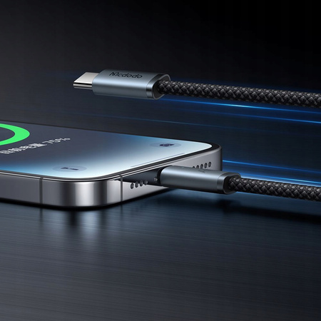 MCDODO KABEL USB-C LIGHTNING SZYBKIE ŁADOWANIE USB TYP C 36W 1M LED CZARNY