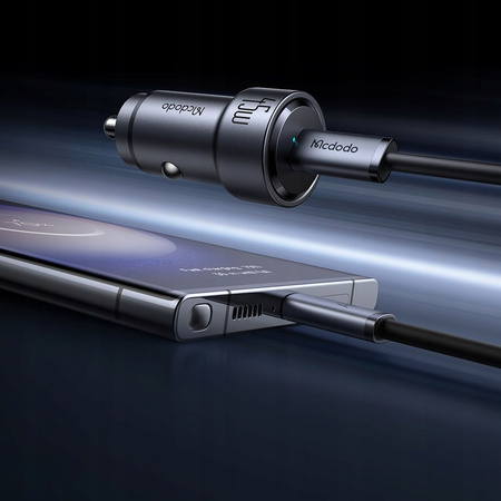 MCDODO SZYBKA ŁADOWARKA SAMOCHODOWA DO TELEFONU LAPTOPA TABLETU USB-C 45W