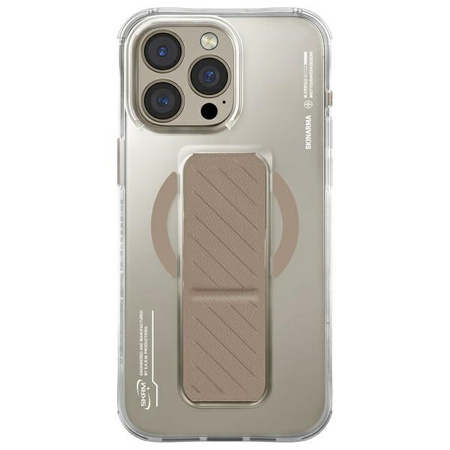 Skinarma etui Axon iPhone 16 Pro 6.3 Magnetic Charging + Grip Stand szampański/champagne
