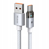 MCDODO KABEL USB-A USB-C SZYBKIE ŁADOWANIE USB TYP C 6A 100W 1M LED BIAŁY