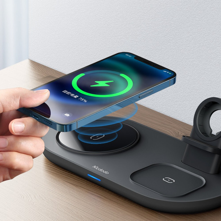 MCDODO STACJA DOKUJĄCA ŁADOWARKA INDUKCYJNA 3W1 DO IPHONE AIRPODS WATCH 15W