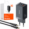 MCDODO SZYBKA ŁADOWARKA SIECIOWA ZASILACZ 3X USB-C PD USB GAN 67W KABEL 2M