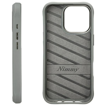 NIMMY ETUI CASE POKROWIEC DO IPHONE 16 PRO 6.3 SZARY OCHRONA GLASS COOL CAT
