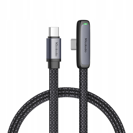 Cablu USB-C MCDODO, înclinat, încãrcare rapidã, USB TIP C, 3A, 65W, negru, 1M