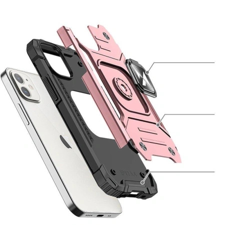 WOZINSKY ETUI RING ARMOR DO IPHONE 14 PANCERNY POKROWIEC MAGNETYCZNY ZŁOTY