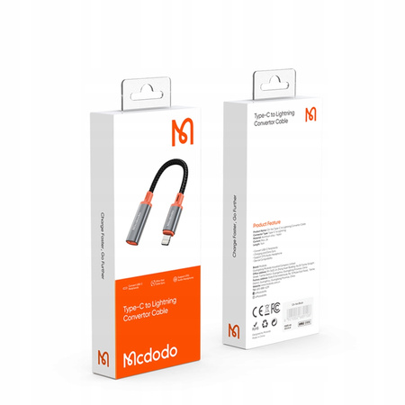 MCDODO PRZEJŚCIÓWKA ADAPTER LIGHTNING USB-C OTG 2A DO IPHONE X 11 12 13 14