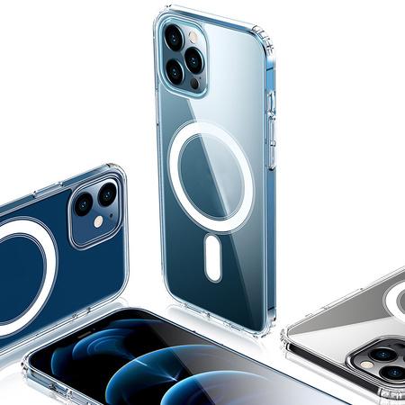 Nakładka Anti Shock 1,5 mm Mag do iPhone 16 Pro 6,3" transparentna big hole