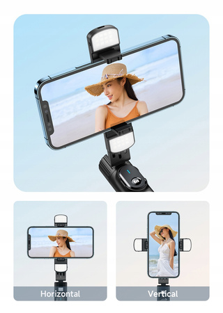 Baston selfie Double Shot, trepied, Bluetooth, alb, Mcdodo