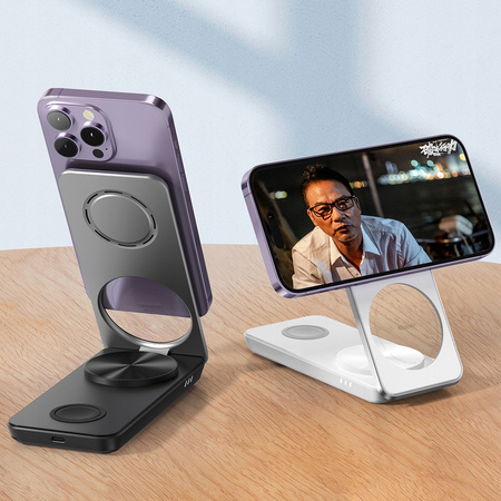 3in1 QI Docking Station for iPhone, Airpods, Watch, white, McDodo