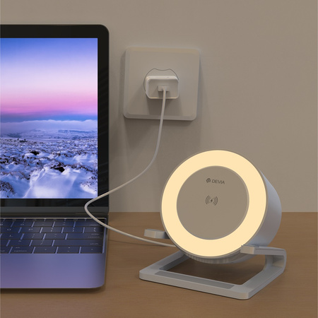 Devia głośnik Bluetooth I-M3 z wbudowaną ładowarką indukcyjną 15W i lampką